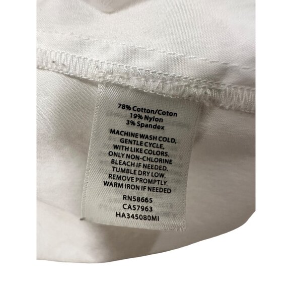 ๐ 2/$20 ๐ White Button-Down Women's Business Casual Long Sleeve Blouse sz M - Picture 4 of 6